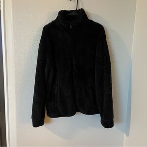 Men's Cozy Black Fleece Jacket